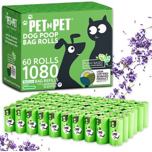 PET N PET Dog Poop Bags, Lavander Scented, 1080 count
