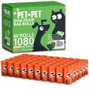 PET N PET Dog Poop Bags, Unscented, 1080 count, Orange
