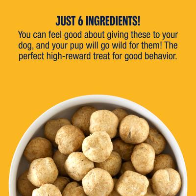 Show full view: Muenster Meatball Chicken Limited Ingredient Diet Freeze-Dried Dog Treats, 4-oz bag slide 8 of 9