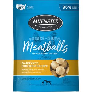 Muenster Meatball Chicken Limited Ingredient Diet Freeze-Dried Dog Treats, 4-oz bag