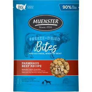 Muenster Beef Bites Freeze-Dried Dog Treats, 5-oz bag
