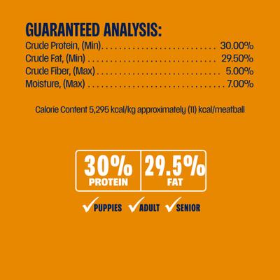 Show full view: Muenster Meatball Pumpkin Spice Limited Ingredient Diet Freeze-Dried Dog Treats, 4-oz bag slide 7 of 9