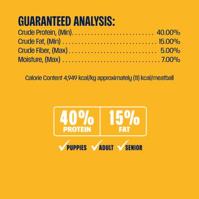 Show full view: Muenster Meatball Chicken Limited Ingredient Diet Freeze-Dried Dog Treats, 4-oz bag slide 7 of 9