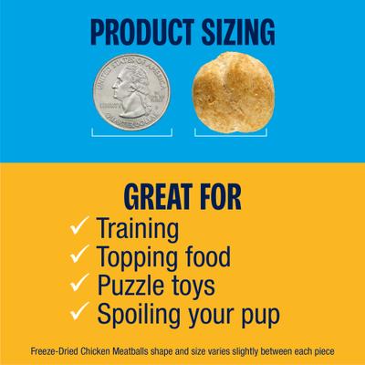 Show full view: Muenster Meatball Chicken Limited Ingredient Diet Freeze-Dried Dog Treats, 4-oz bag slide 5 of 9
