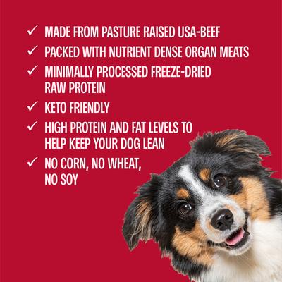 Show full view: Muenster Beef Bites Freeze-Dried Dog Food, 20-oz bag slide 9 of 9
