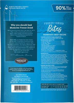 Show full view: Muenster Beef Bites Freeze-Dried Dog Treats, 5-oz bag slide 3 of 9