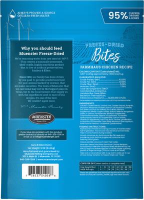 Show full view: Muenster Chicken Bites Freeze-Dried Dog Treats, 5-oz bag slide 3 of 9