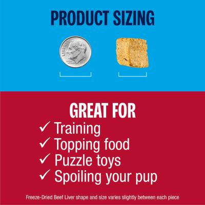 Show full view: Muenster Beef Liver Limited Ingredient Diet Freeze-Dried Dog Treats, 16-oz bag slide 5 of 9