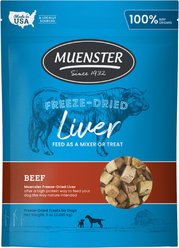 Muenster Beef Liver Limited Ingredient Diet Freeze-Dried Dog Treats, 3-oz bag