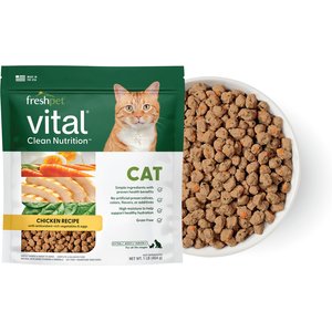 Freshpet Vital Chicken Recipe with Antioxidant-Rich Vegetables & Eggs Fresh Cat Food, 1-lb bag, case of 6