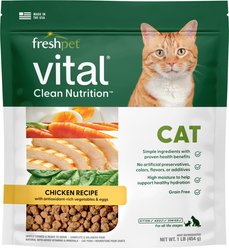 Freshpet Vital Chicken Recipe with Antioxidant-Rich Vegetables & Eggs Fresh Cat Food, 1-lb bag, case of 6 slide 2 of 8