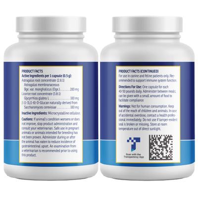 Show full view: Rx Vitamins GlucaMune Forte Capsules Immune Supplement for Dogs & Cats, 60 count slide 7 of 7