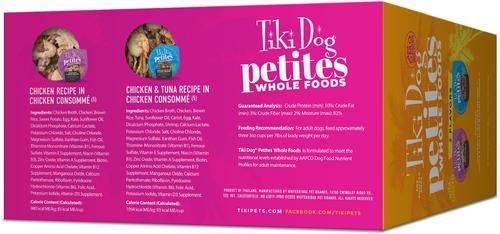 Show full view: Tiki Dog Petites Whole Foods Variety Pack Adult Wet Dog Food, 3-oz cup, case of 10 slide 4 of 10