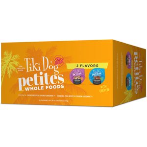 Tiki Dog Petites Whole Foods Variety Pack Adult Wet Dog Food, 3-oz cup, case of 10