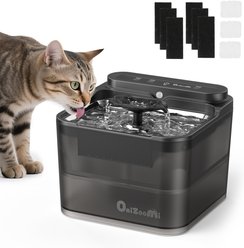 ONIZOOMI Smart Stainless Steel Bowl Automatic Cat & Dog Water Fountain, Black, 12-Cup slide 1 of 9