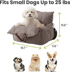 PawsPik Convertible Plush 3-in-1 Pet Carrier, Travel Bed & Car Seat, Chestnut Brown, Medium slide 2 of 9