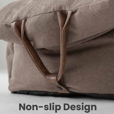 Show full view: PawsPik Convertible Plush 3-in-1 Pet Carrier, Travel Bed & Car Seat, Chestnut Brown, Medium slide 9 of 11