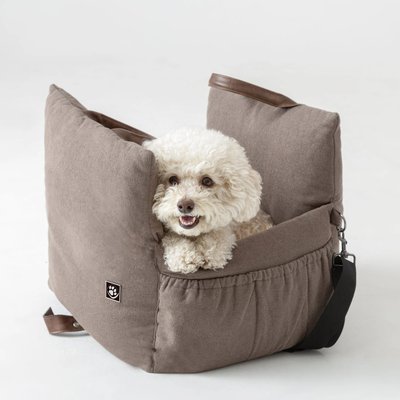 PawsPik PawsPik Convertible Plush 3-in-1 Pet Carrier, Travel Bed & Car Seat, Chestnut Brown, Medium