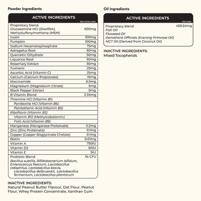 Show full view: VitaDog Nutrition Bundle: Daily All-in-One Powder Supplement, 21.2-oz bag + Custom Blend Oil Liquid Supplement for Dogs, 1-fl oz bottle slide 5 of 9
