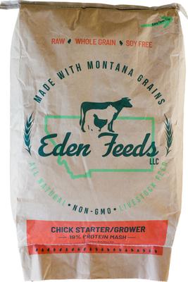 Show full view: Eden Feeds Non-GMO Chick Starter Grower Chicken Feed, 40-lb bag slide 2 of 4