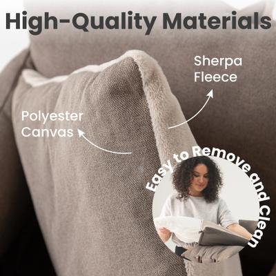 Show full view: PawsPik Convertible Plush 3-in-1 Pet Carrier, Travel Bed & Car Seat, Chestnut Brown, Medium slide 7 of 11