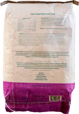 Show full view: Eden Feeds Non-GMO Mixed Flock Chicken Feed, 40-lb bag slide 4 of 4