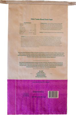 Show full view: Eden Feeds Non-GMO Mixed Flock Chicken Feed, 40-lb bag slide 3 of 4