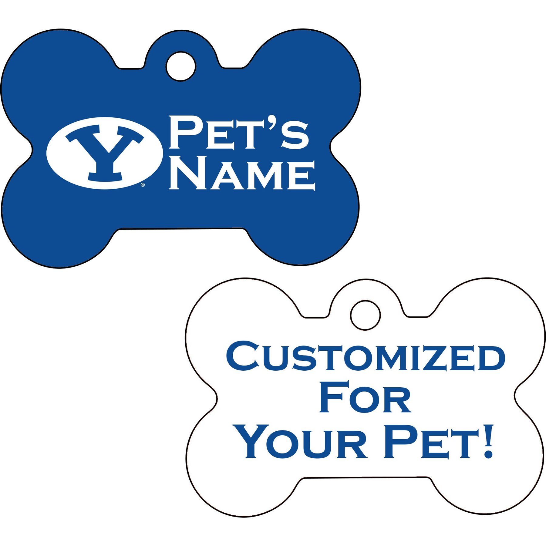 ShopInstaPets NCAA Personalized Dog Tag, BYU Cougars