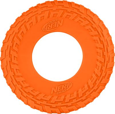 Show full view: Nerf Dog TPR Tire Flyer Dog Flying-Discs Toy, Orange, 10-in slide 6 of 8