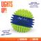 Show in main carousel: Nerf Dog Translucent TPR 3-Part Spike LED & Squeak Dog Ball Toy, Blue/Green, 2.7-in slide 4 of 6