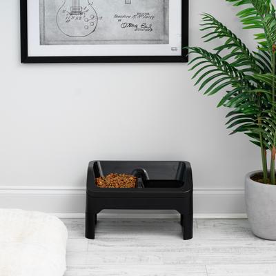 Show full view: IRIS Elevated Dog Feeder with Attachable Feet, Medium, Black, 4-cup slide 5 of 10
