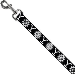 Buckle-Down Paramount Network Yellowstone Dutton Ranch & Native American Icons Black Polyester Dog Leash, Black, 4-ft long, 1/2-in wide slide 2 of 6