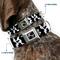 Show in main carousel: Buckle-Down Metal Seatbelt Buckle Cow Pattern Print Polyester Dog Collar, White/Black, Wide Large: 20 to 31-in neck, 1.5-in wide slide 2 of 9
