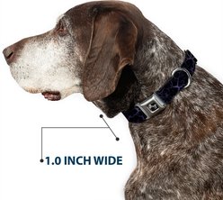 Buckle-Down Metal Seatbelt Buckle Polyester Dog Collar, Marble Black/Purple, Wide Large: 20 to 31-in neck, 1.5-in wide slide 2 of 9
