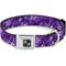 Show in main carousel: Buckle-Down Metal Seatbelt Buckle Hibiscus Collage Print Polyester Dog Collar, Purple, Large: 15 to 24-in neck, 1-in wide slide 1 of 10