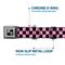 Show in main carousel: Buckle-Down Metal Seatbelt Buckle Checker Print Polyester Dog Collar, Black/Baby Pink, Medium: 11 to 16.5-in neck, 1-in wide slide 5 of 9