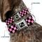 Show in main carousel: Buckle-Down Metal Seatbelt Buckle Checker Print Polyester Dog Collar, Black/Baby Pink, Medium: 11 to 16.5-in neck, 1-in wide slide 2 of 9