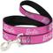 Show in main carousel: Buckle-Down Mattel Barbie Script Signature Logo Polyester Dog Leash, Pink/White, 4-ft long, 1.5-in wide slide 1 of 6