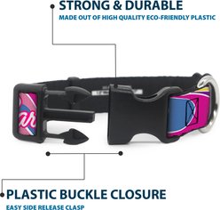 Buckle-Down Mattel Barbie Script Signature Logo Abstract Plastic Buckle Polyester Dog Collar, Narrow Small: 7 to 8.5-in neck, 1/2-in wide slide 2 of 9
