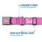 Show in main carousel: Buckle-Down Mattel Barbie Script Signature Logo Metal Seatbelt Buckle Polyester Dog Collar, Pink/White, Large: 15 to 24-in neck, 1-in wide slide 5 of 9