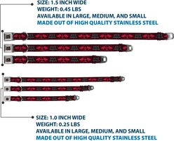 Buckle-Down House of the Dragon with Dragon Icon Metal Seatbelt Buckle Polyester Dog Collar, Black/Red/White, Wide Medium: 16 to 23-in neck, 1.5-in wide slide 2 of 9