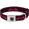 Show in main carousel: Buckle-Down House of the Dragon with Dragon Icon Metal Seatbelt Buckle Polyester Dog Collar, Black/Red/White, Large: 15 to 24-in neck, 1-in wide slide 1 of 9