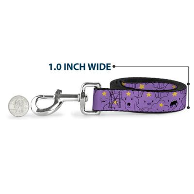 Show full view: Buckle-Down Cartoon Network Adventure Time Lumpy Space Princess Expressions Polyester Dog Leash, Lavender, 4-ft long, 1.5-in wide slide 5 of 6