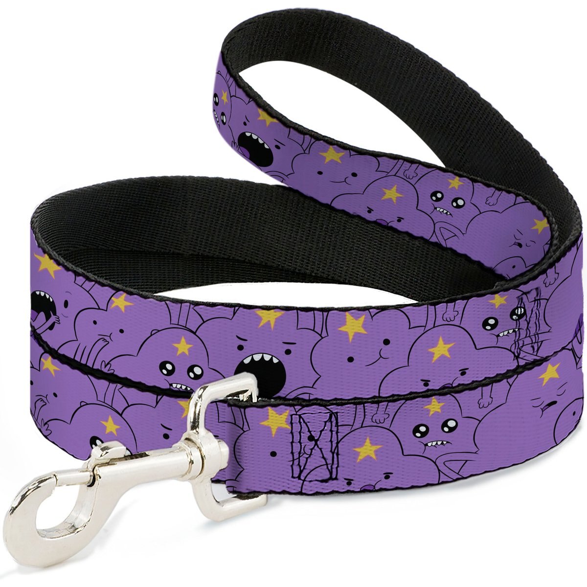 Buckle-Down Cartoon Network Adventure Time Lumpy Space Princess Expressions Polyester Dog Leash, Lavender, 6-ft long, 1/2-in wide