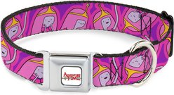 Buckle-Down Cartoon Network Adventure Time Princess Bubblegum Poses Collage Metal Seatbelt Buckle Polyester Dog Collar, Lavender, Wide Large: 20 to 31-in neck, 1.5-in wide