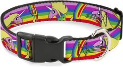 Buckle-Down Cartoon Network Adventure Time Lady Raincorn Poses Stripe Rainbow Plastic Buckle Polyester Dog Collar, Medium: 11 to 16.5-in neck, 1-in wide