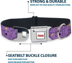 Buckle-Down Cartoon Network Adventure Time Lumpy Space Princess Expressions Metal Seatbelt Buckle Polyester Dog Collar, Lavender, Small: 9.5 to 13-in neck, 1-in wide slide 2 of 9