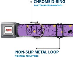 Buckle-Down Cartoon Network Adventure Time Lumpy Space Princess Expressions Metal Seatbelt Buckle Polyester Dog Collar, Lavender, Medium: 11 to 16.5-in neck, 1-in wide slide 2 of 9