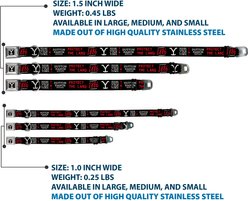 Buckle-Down Paramount Network Yellowstone Dutton Ranch 1886 Icons Metal Seatbelt Buckle Polyester Dog Collar, Small: 9.5 to 13-in neck, 1-in wide slide 2 of 9