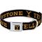 Show in main carousel: Buckle-Down Paramount Network Yellowstone Text & Y Logo Metal Seatbelt Buckle Polyester Dog Collar, Weathered Black/Orange, Medium: 11 to 16.5-in neck, 1-in wide slide 1 of 9
